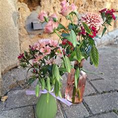Flowers in a bud vase 